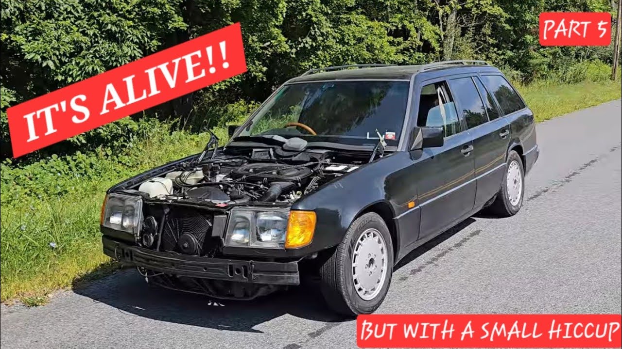 Motor swap on my W124 Mercedes Wagon (part 5: finish install and test drive)
