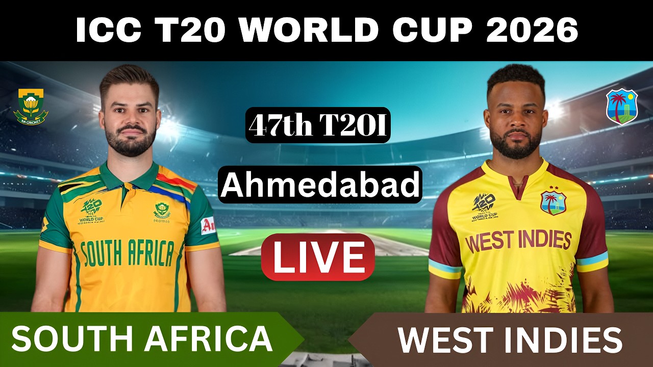 🔴SOUTH AFRICA vs WEST INDIES 47th T20I I COMMENTARY | SA vs WI MATCH LIVE | ICC T20 WORLD CUP 2026