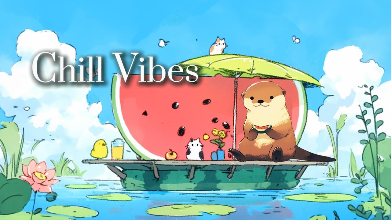 Watermelon Boat Lofi 🍉 Lazy Summer River Day Music #lofihiphop  #chillmusic #coffeemusic #studymusic