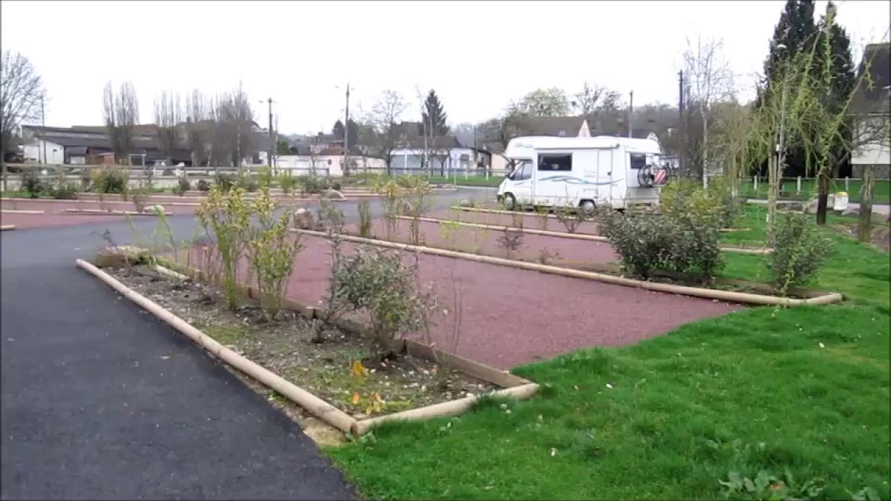 Motorhome aire in Cormeilles, Normandy, France