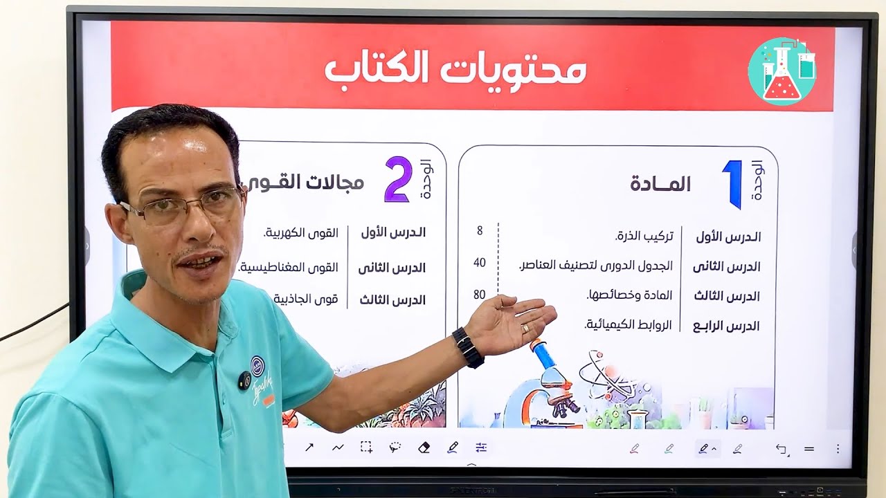 شرح الدرس الاول تركيب الذرة علوم اولي اعدادي 2026