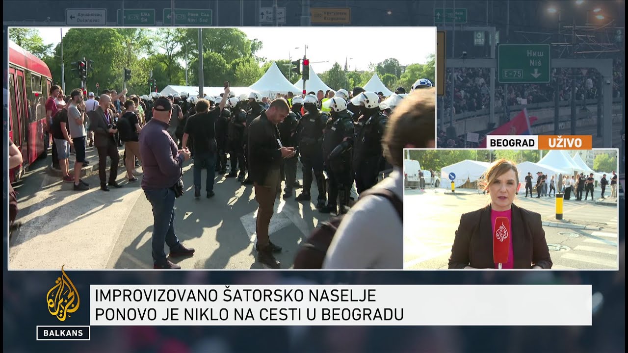 Improvizirano šatorsko naselje niklo kod Skupštine Srbije