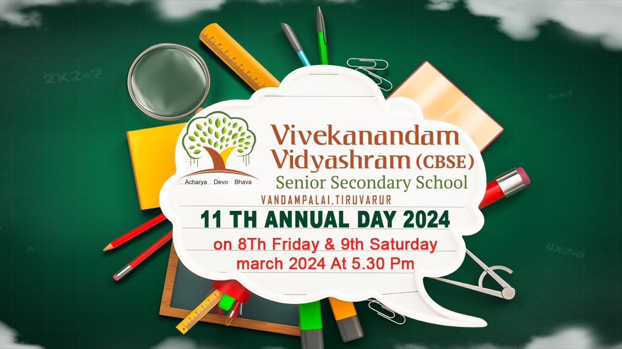 Vivekanandam Vidyashram (CBSE),Senior Secondary School VANDAMPALAI, TIRUVARUR. DAY 01