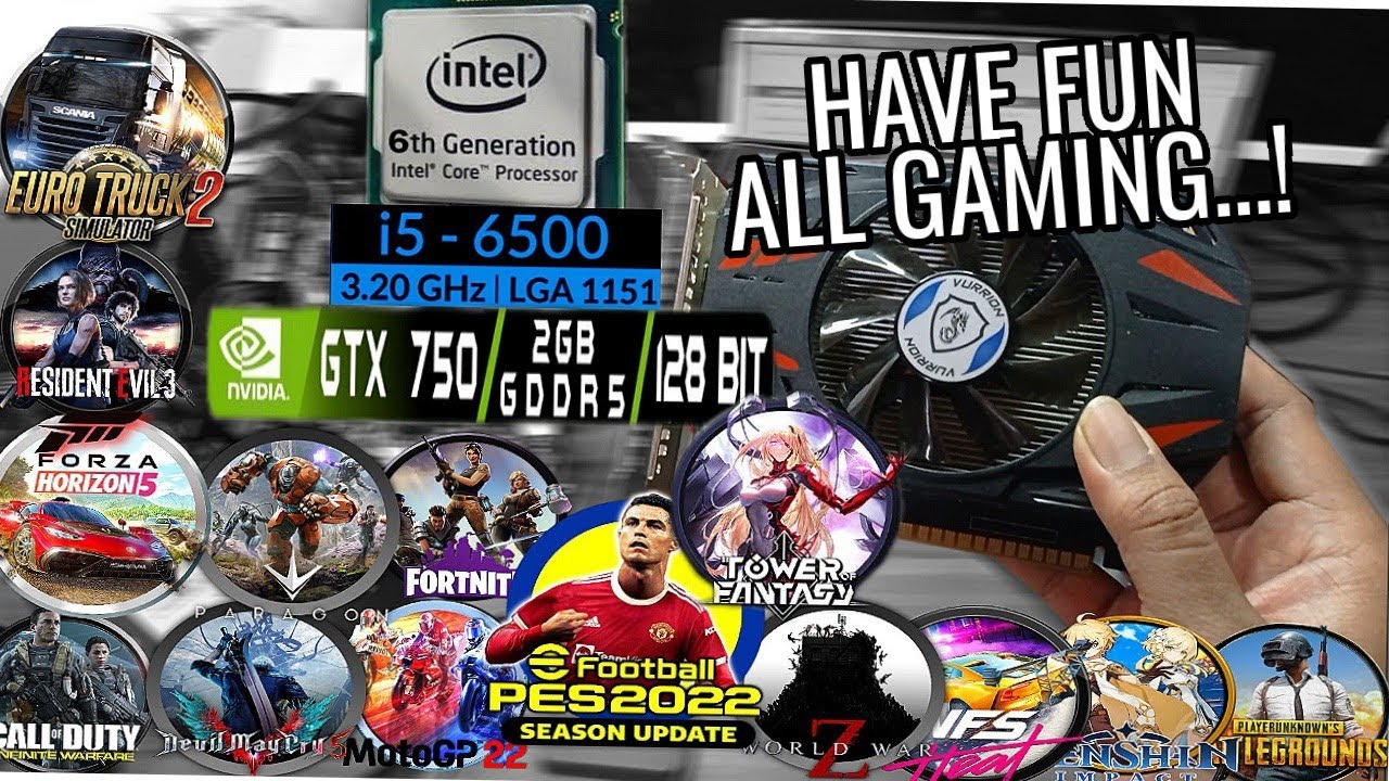 LUAR BIASA..! KOMBINASI INTEL CORE  i5 6500 DAN GTX 750 2GB TEST  GAME BERAT DAN RINGAN TERBAIK