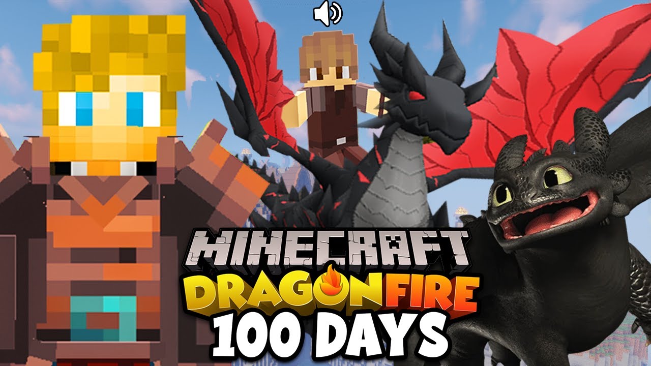I Spent 100 Days in DRAGON FIRE Minecraft with FRIENDS! This is What Happened…