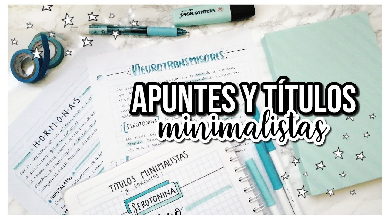 APUNTES MINIMALISTAS Y RÁPIDOS - TÍTULOS FÁCILES - DanielaGmr ♥