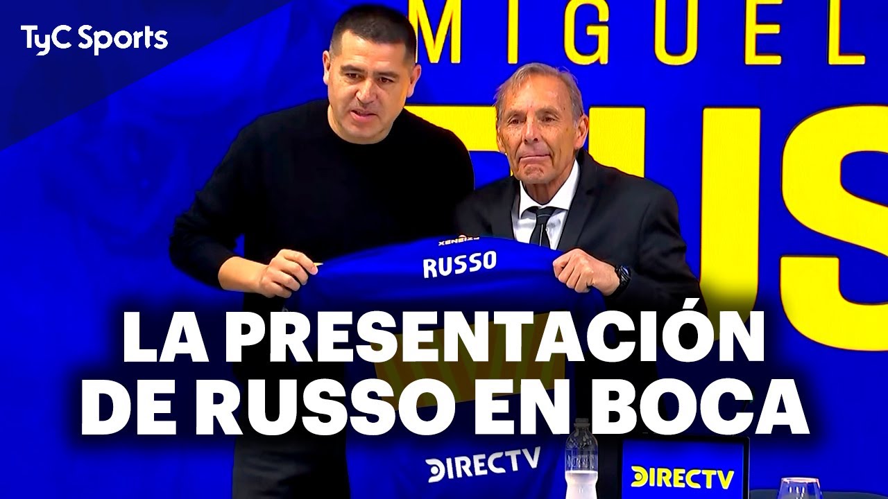 La PRESENTACIÓN de MIGUEL ÁNGEL RUSSO como DT de BOCA🔵🟡"TENMOS QUE ESTAR ALINEADOS"