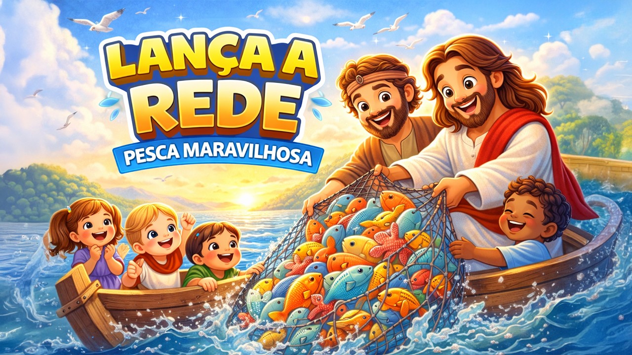 Pesca Maravilhosa | “Lança a Rede” | Música Infantil Cristã (Série Jesus)