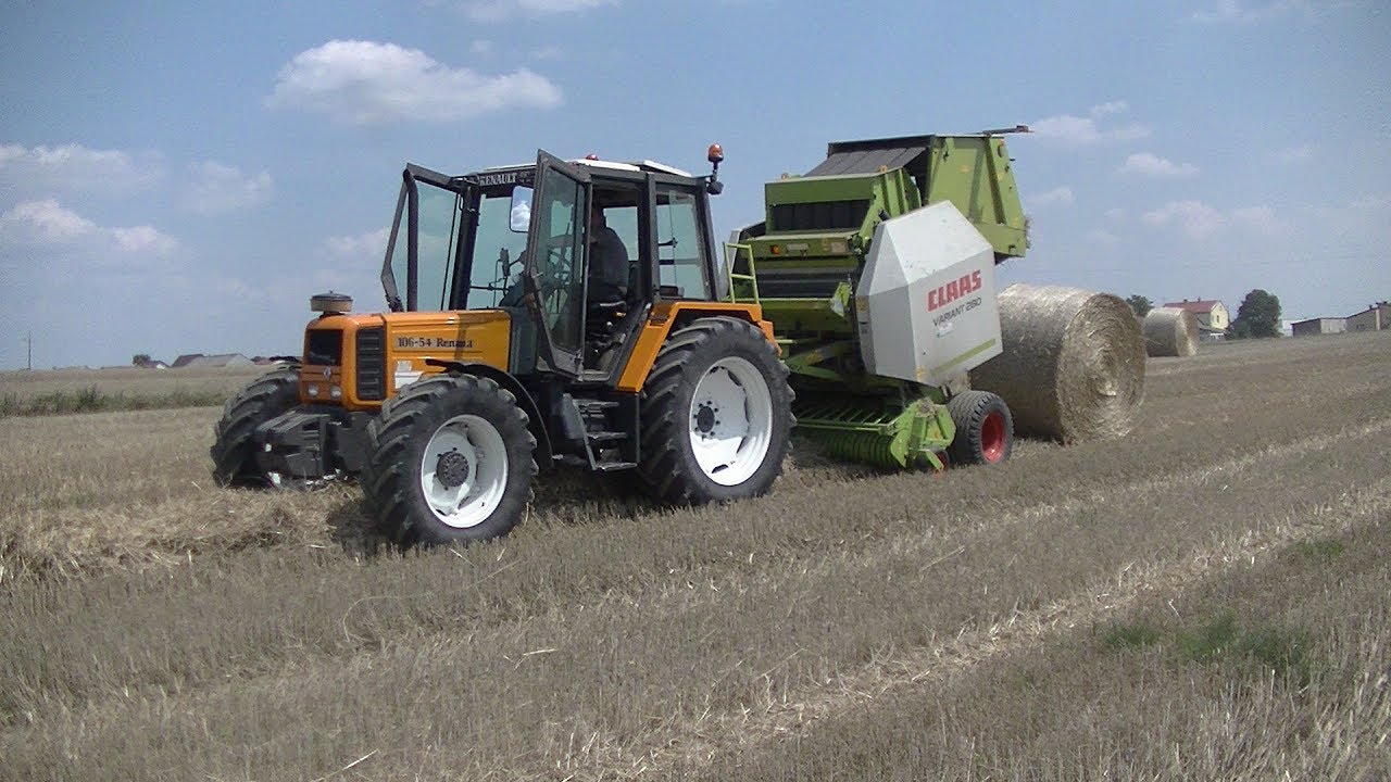 ☆Prasowanie słomy 2018☆ z Renault 106-54 & CLAAS Variant 280☆