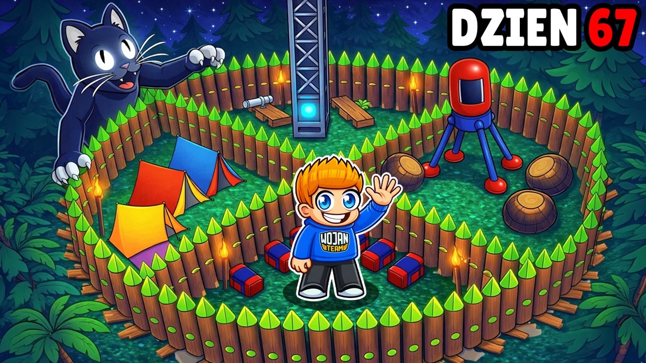 Zbudowałem TOKSYCZNĄ BAZĘ aby PRZETRWAĆ 100 NOCY 🌙 w LESIE w Roblox!