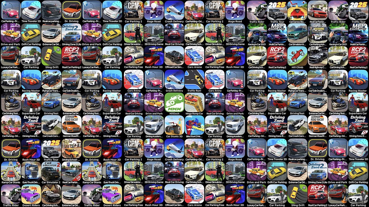 Dr.Driving,Cars Arena,Car Parking 2,Car Parking Pro,Traffic Rider,Car Parking Multiplayer,Cars Arena