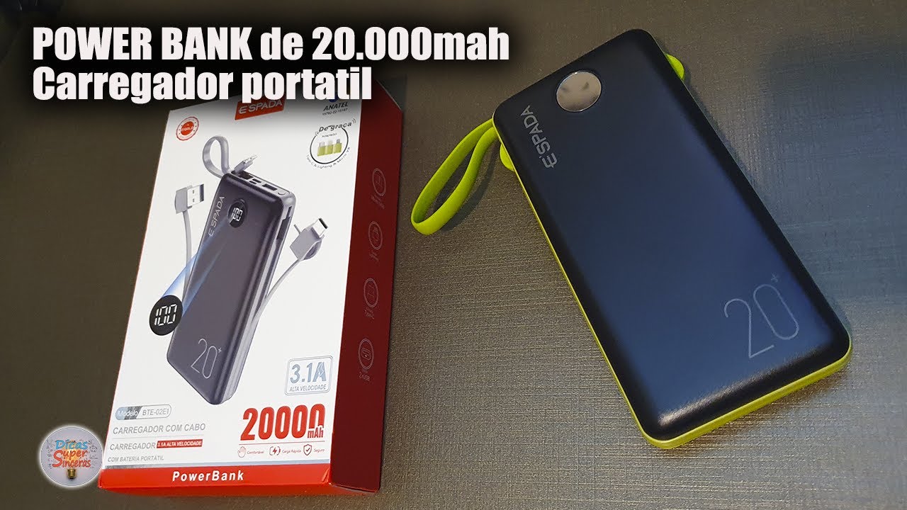 POWER BANK de 20.000mah | Carregador Portatil TOP