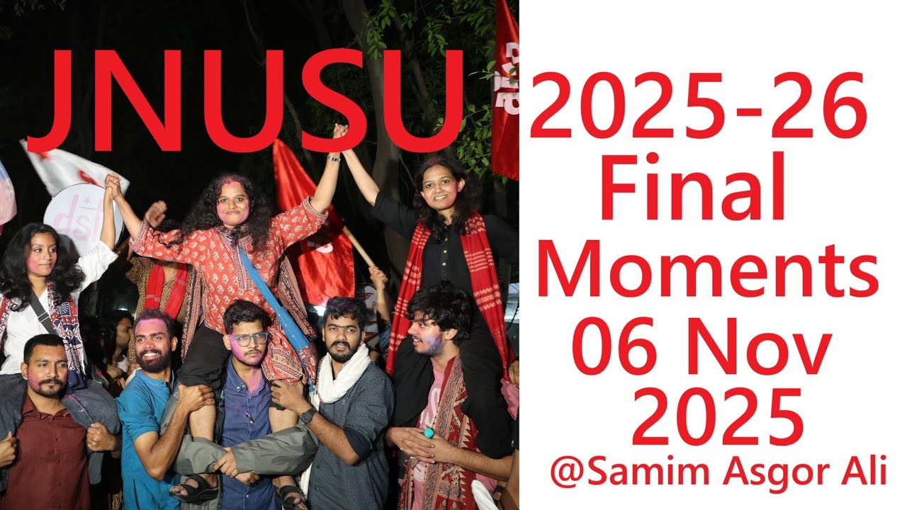 Final Moments of JNUSU Elections 2025-26 | Declaration of Final results | 06 Nov 2025