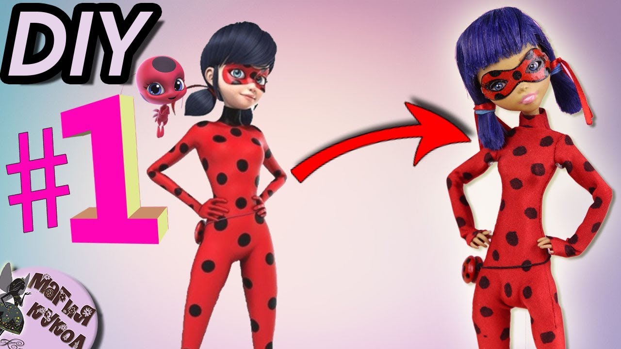 Кукла ЛЕДИ БАГ/ OOAK Miraculous LadyBug/ Наряд и Макияж Леди Баг