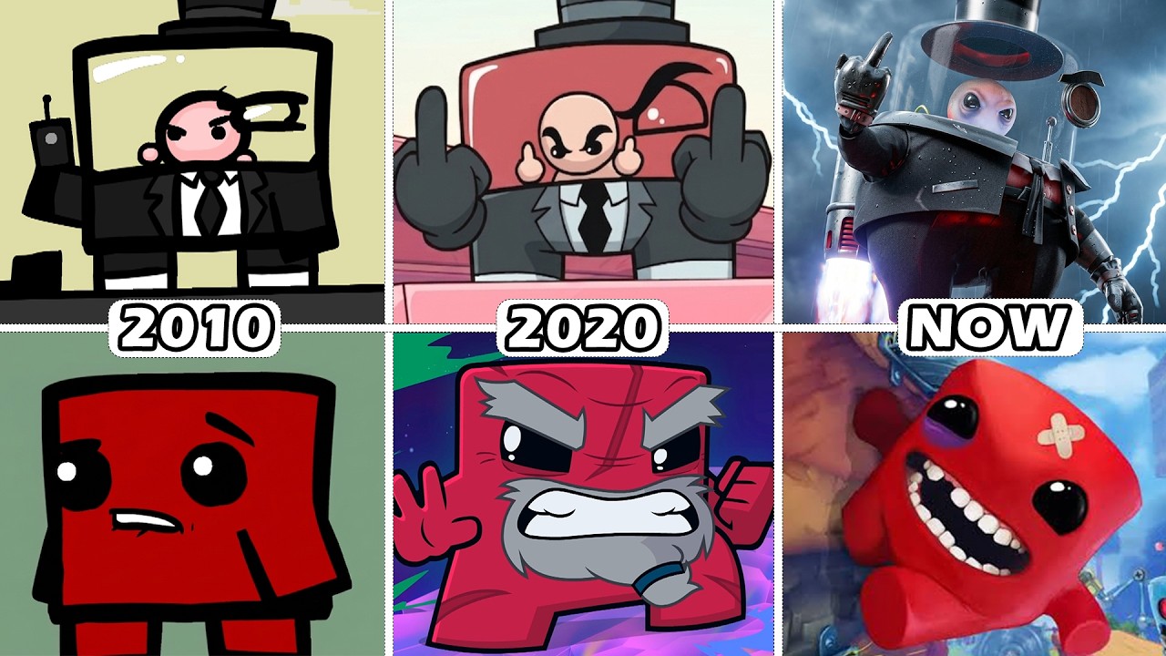 Super Meat Boy Series &ndash; All Final Bosses Comparison (Original vs Forever vs 3D)