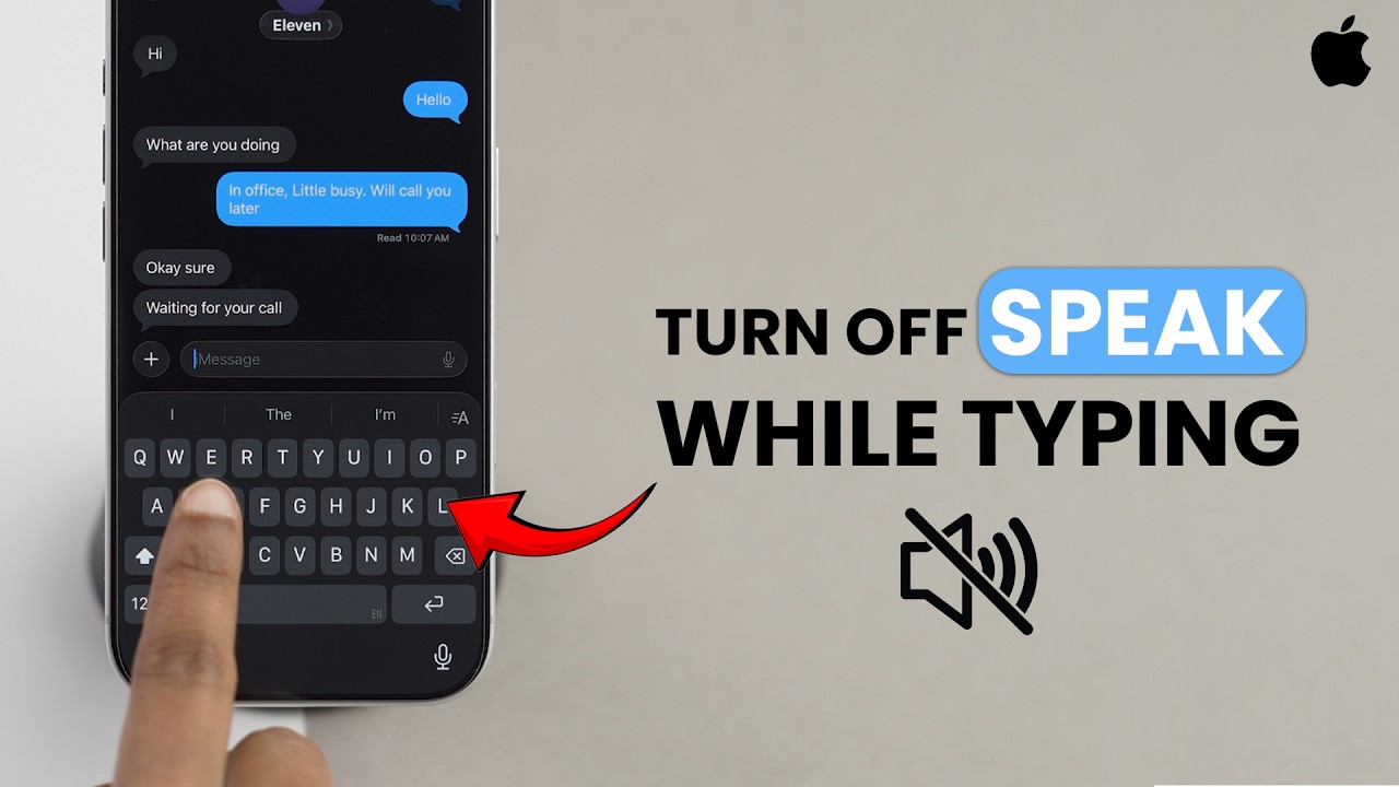 How to Turn Off Speak While Typing on iPhone?