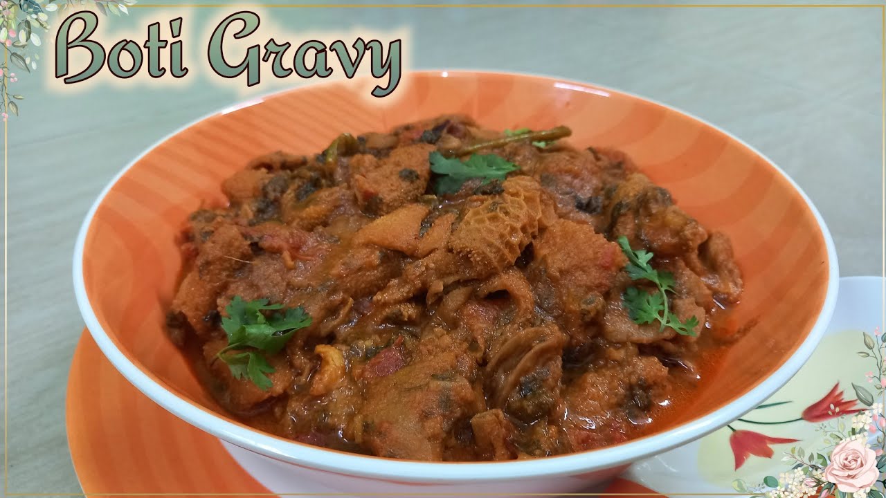 Boti Gravy Recipe | How to Make Goat Intestine Gravy Recipe | Aliya's Kitchen.