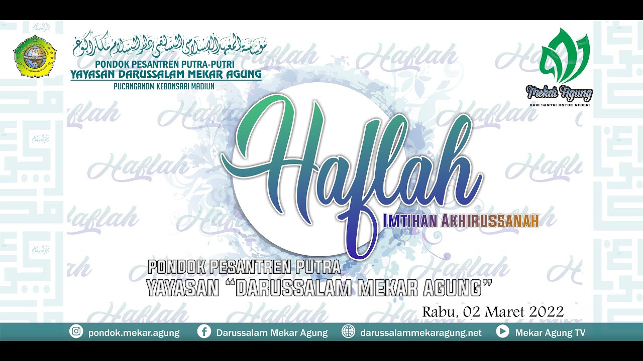 LIVE HAFLAH AKHIRUSSANAH I Cabang Pidato & Puisi   I   Pondok Pesantren Putra Darussalam Mekar Agung