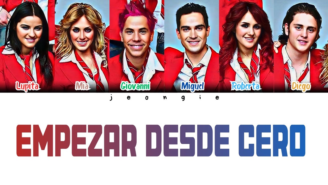 Rebelde - Empezar Desde Cero (Color Coded - Lyric)