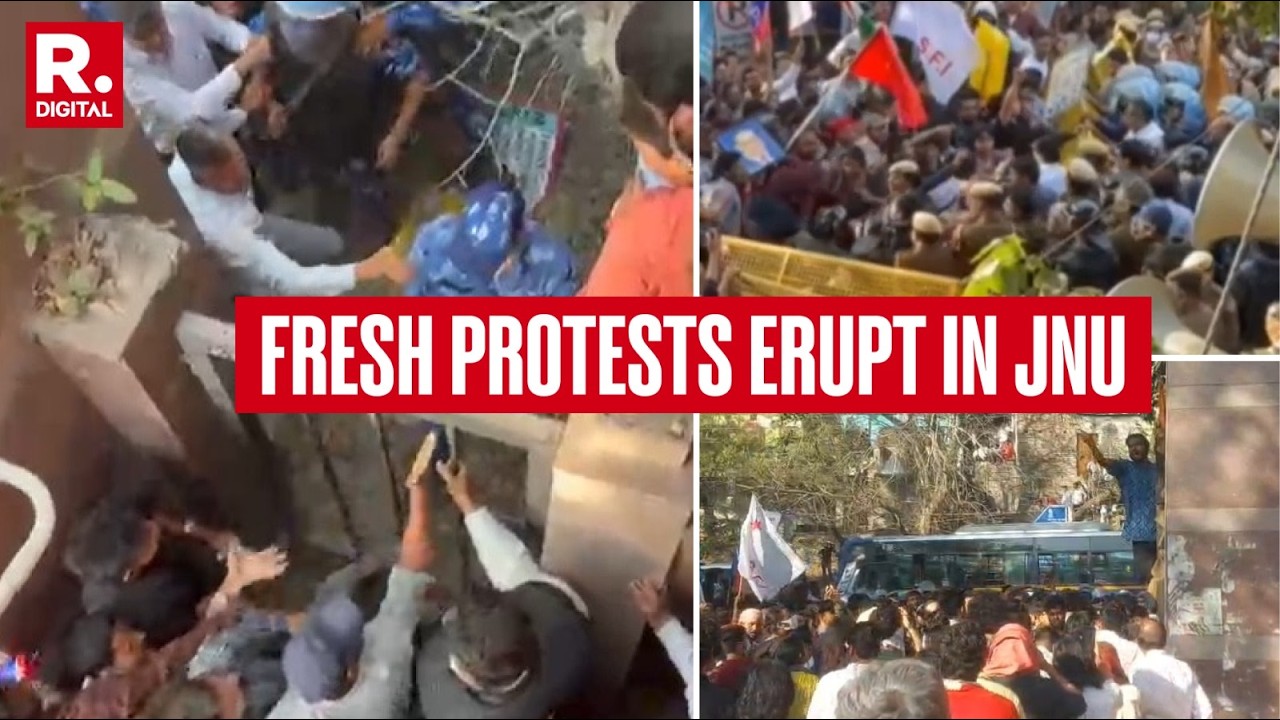 BREAKING: Fresh Visuals Shows Clashes Between Police & Students, FIR Filed & 14 Arrested So Far