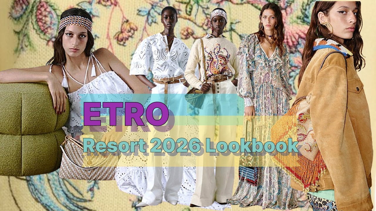 Etro Resort 2026 ｜Bohemian Embroidery, Luxe Textures & 70s Revival by Marco De Vincenzo #Etro2026