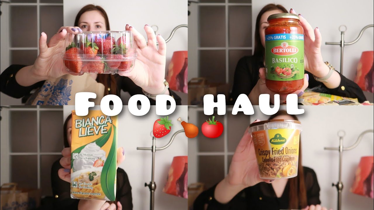 food haul 🍓🍗🍅