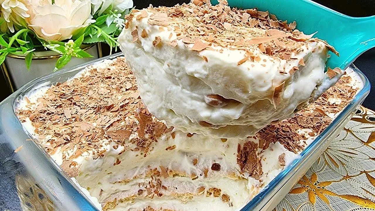 Десерт без духовки и муки 😍 Готовится за 1 минуту! Кремовый и простой 😍