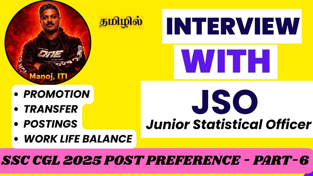 INTERVIEW WITH JSO - CGL 2025 POST PREFERENCE - PART 6