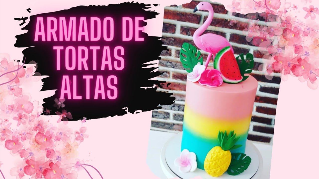 Como hacer una torta Alta. Armado y decoración en fondant paso a paso.