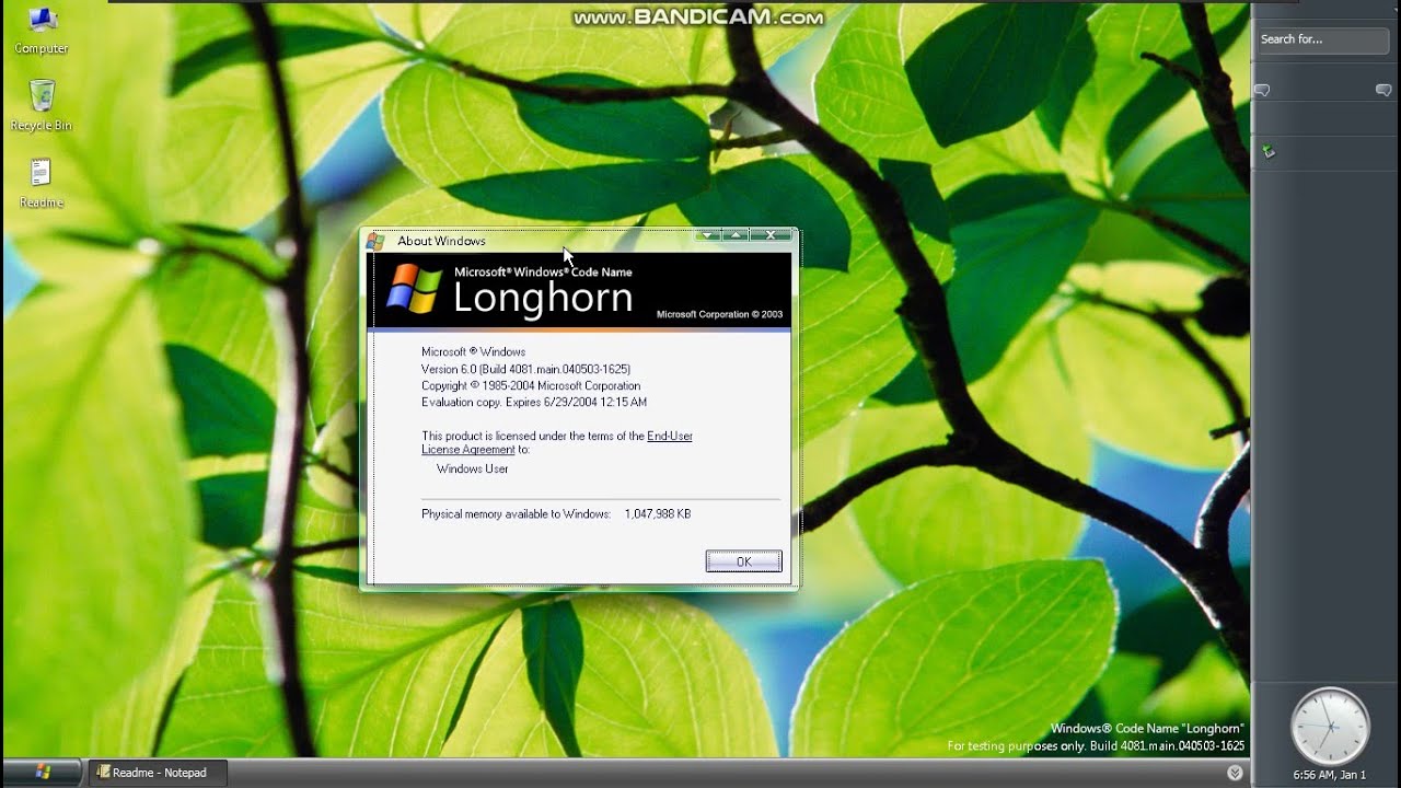 How To Get Aero on Windows Longhorn 4081 + VMDK