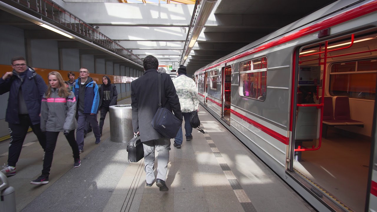 Czech Republic, Prague, metro ride from Skalka to Depo Hostivař