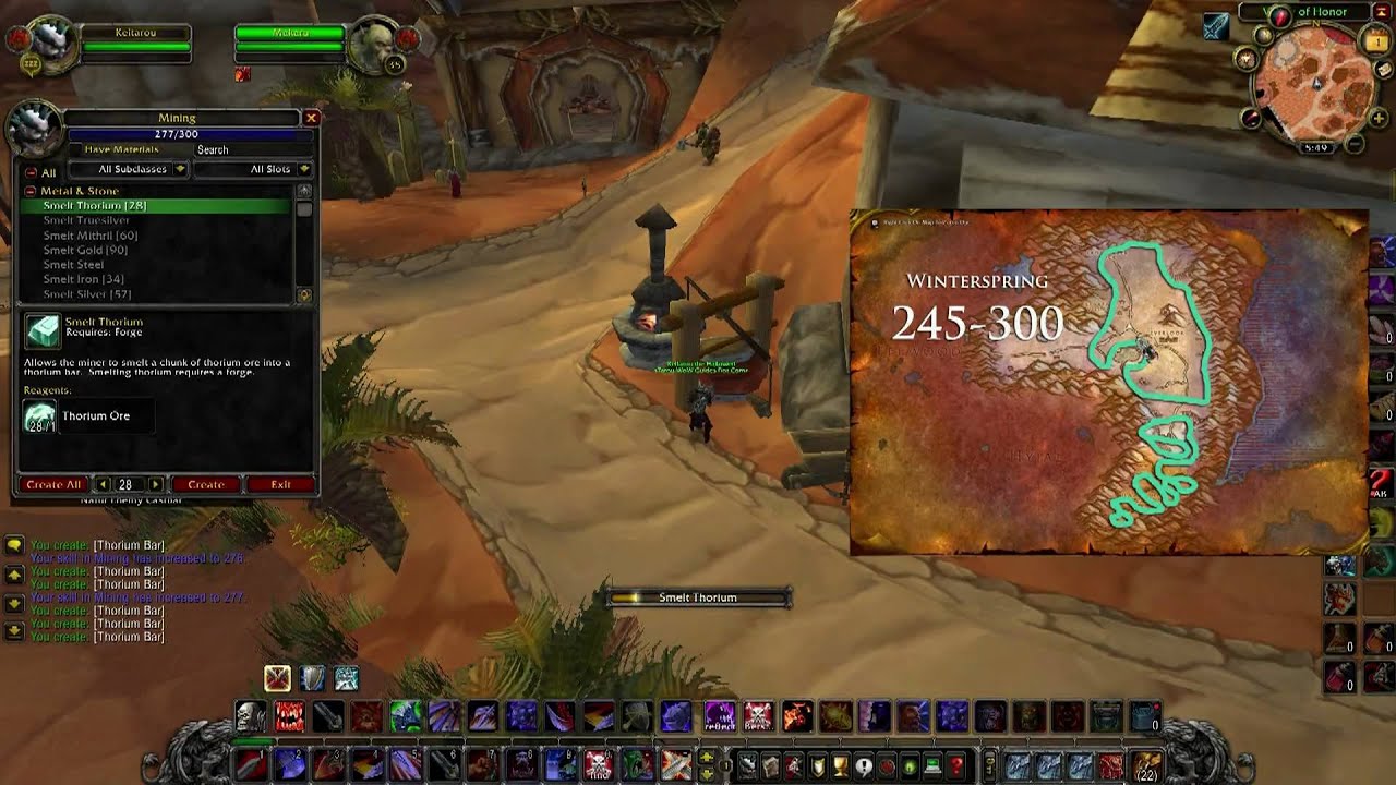 How to Level Mining 1-450 the Fastest in World of Warcraft Guide!