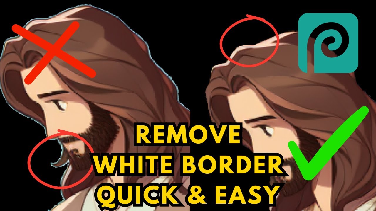 Easy Way to Remove White Border (Halo Effect) from Image with Little to No Skills, Photopea Tutorial