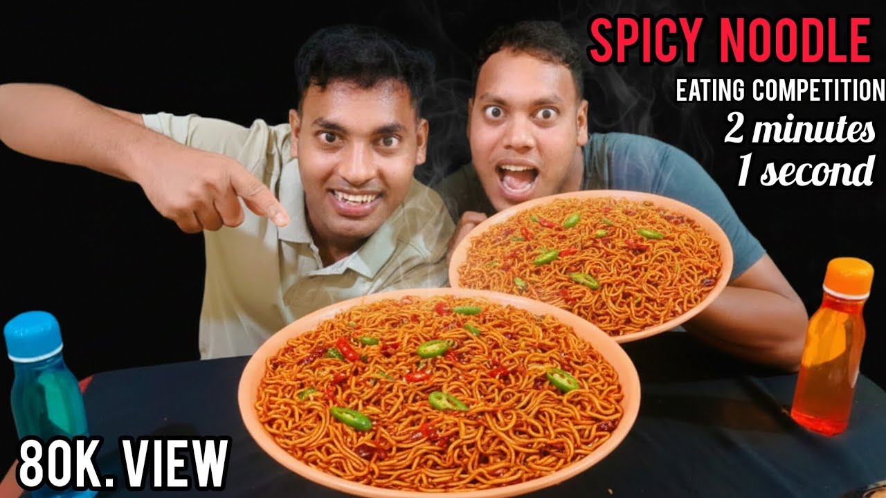 SPICY EATING NOODLES COMPETITION 🔥 ONLY 2 MINUTES 1 SECOND @continuechallengevideo 