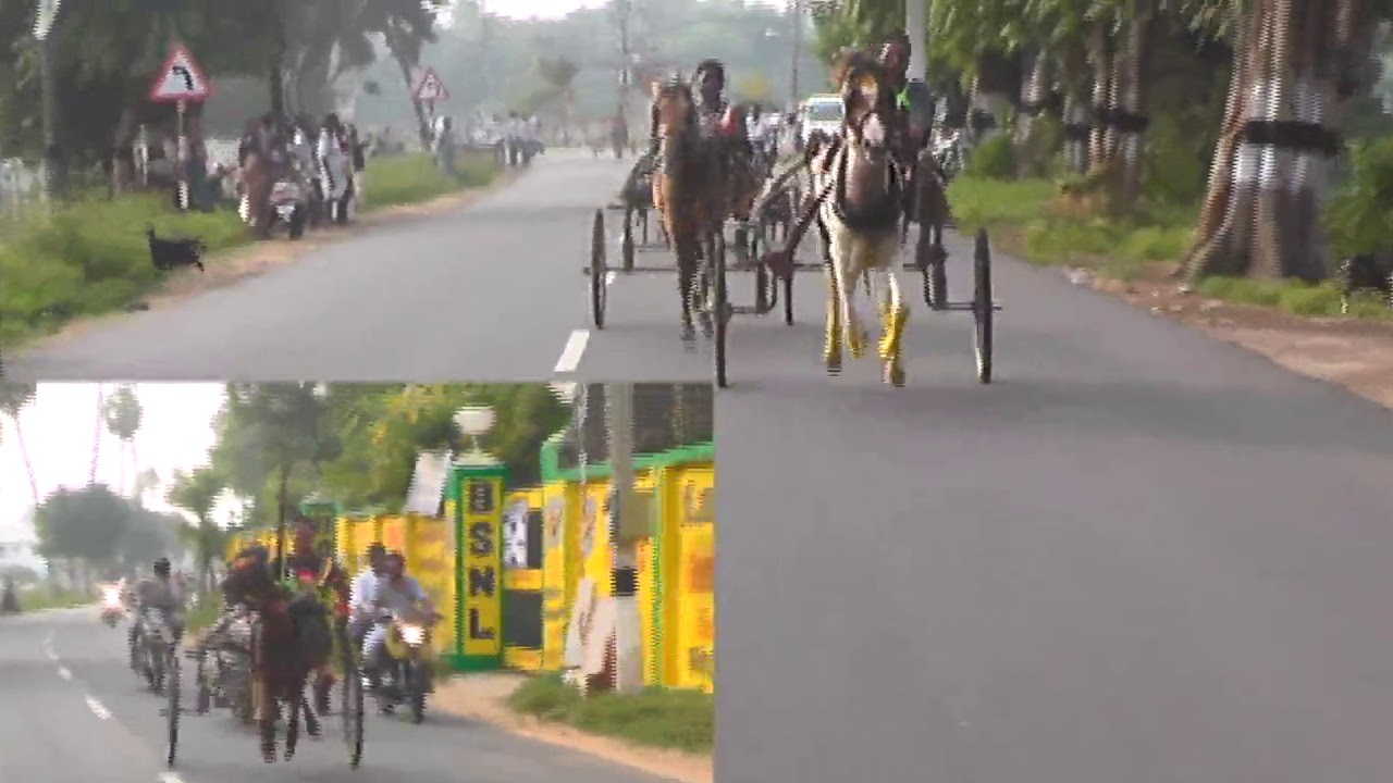 Horse cart race thirukadaiyur (2018-01-16) periya kuthirai part-1