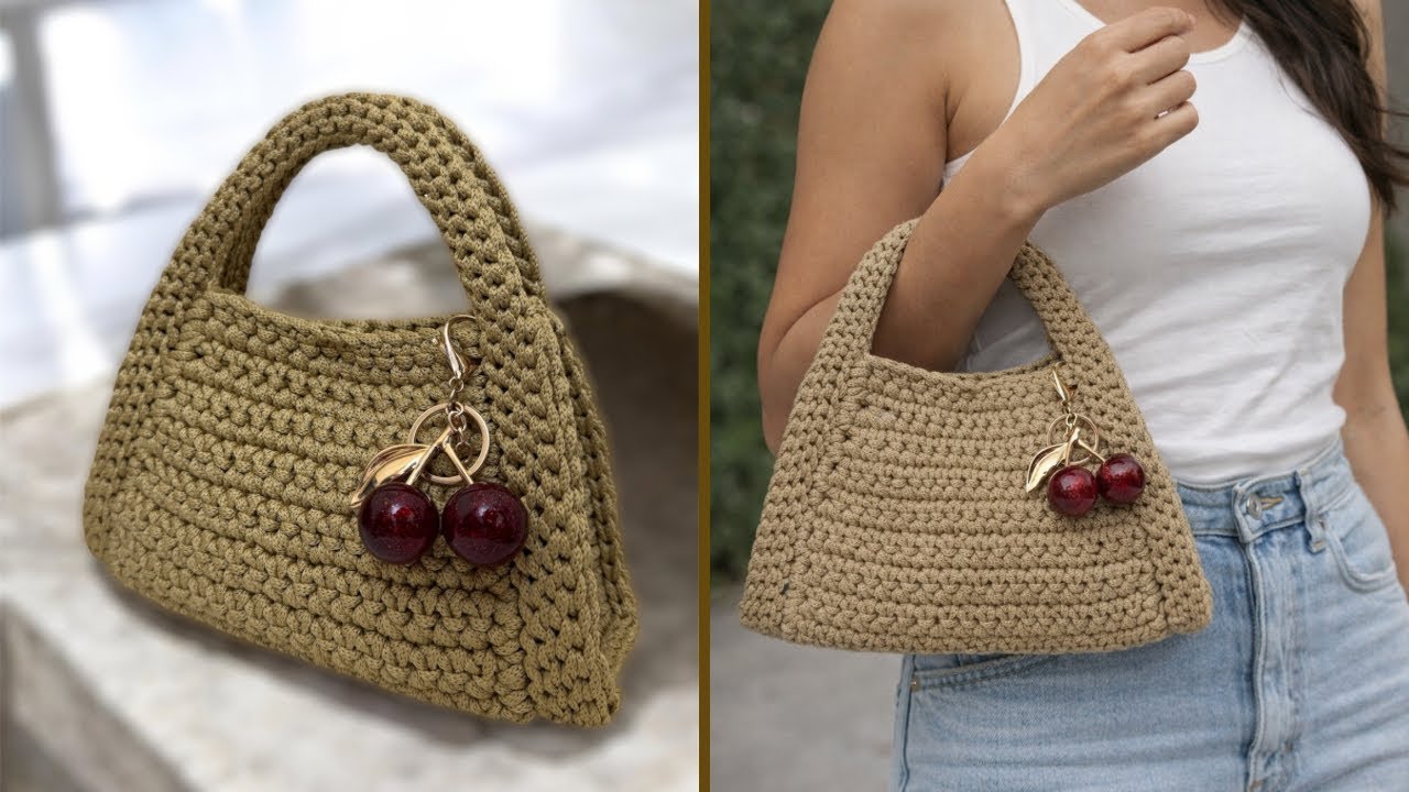 Bolsa de crochê rápida e fácil | Bolsa de crochê ponto baixo | Bolsa de crochê Rubi 