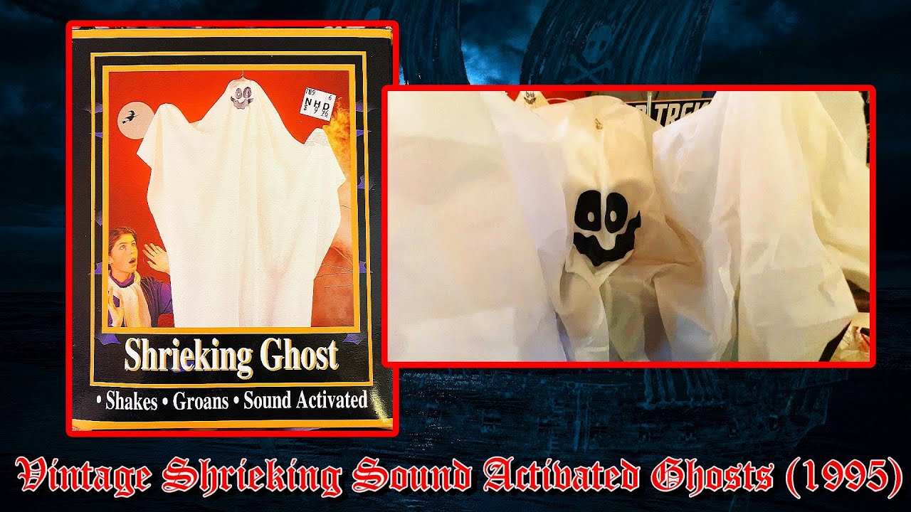 Vintage Halloween Ghosts that shake, moan and are sound activated (1995)