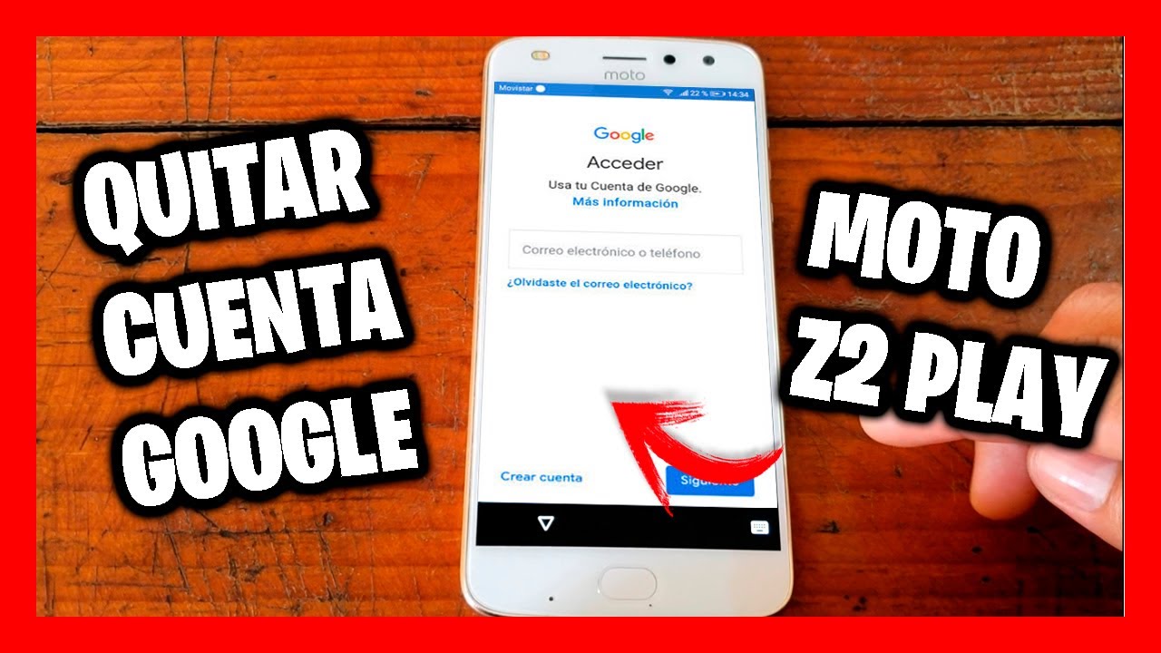 🥇 QUITAR cuenta Google Moto Z2 Play | Android 8.0 y 7.1