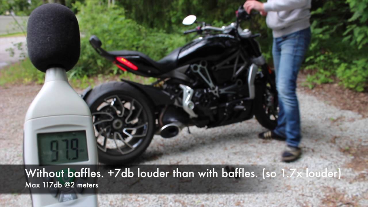 XDiavel S Termignoni modified baffles sound db comparison