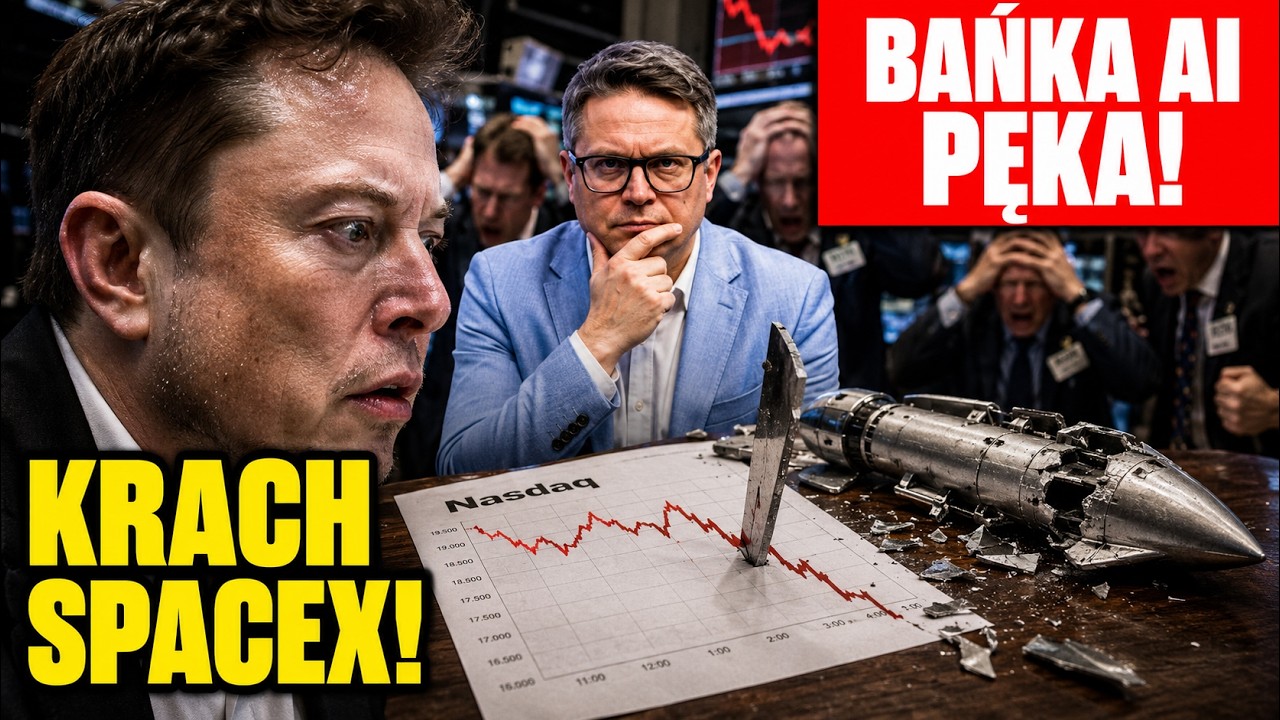 KRACH NA AKCJACH SPACEX! | Elon Musk traci 600 miliard&oacute;w, a bańka technologiczna wreszcie pęka