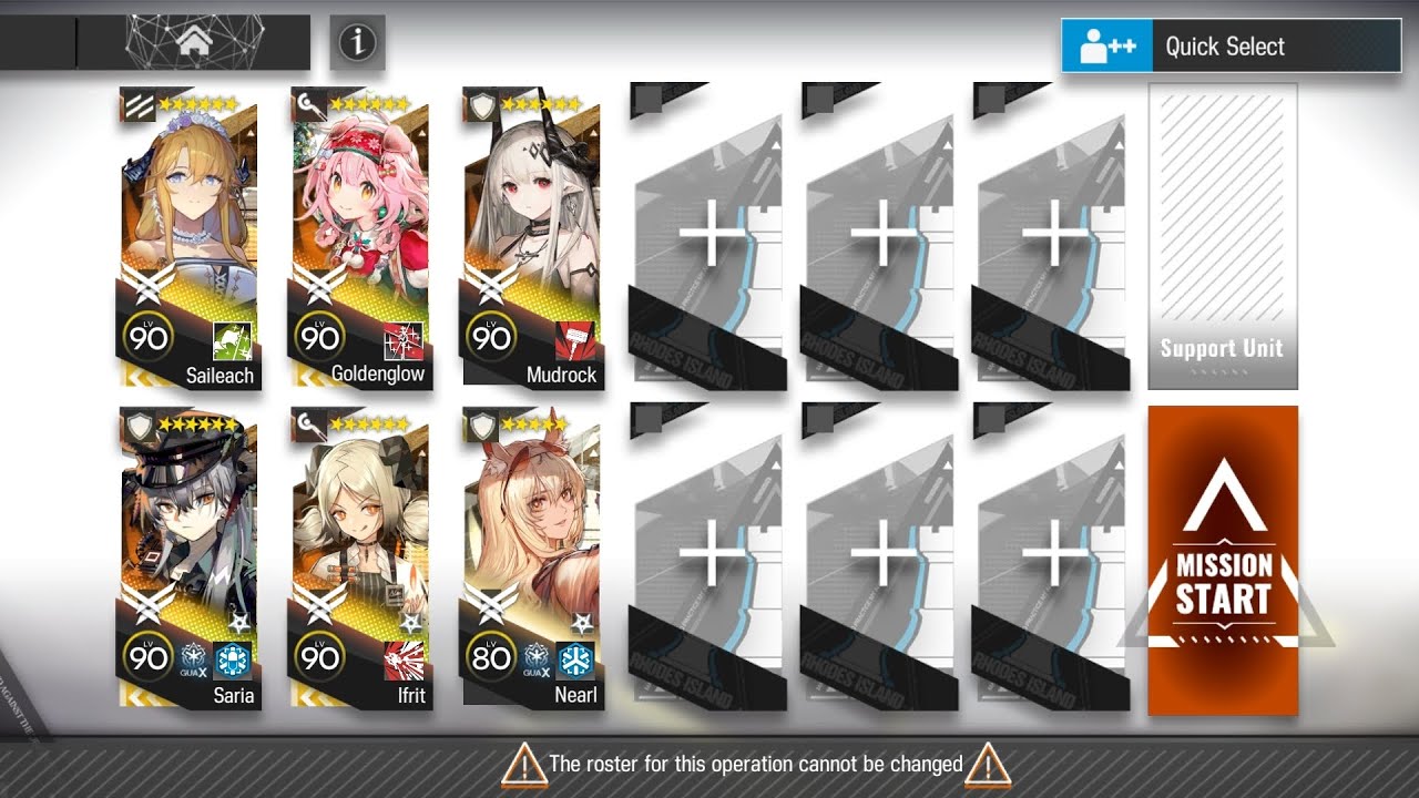 ΦωΦ - Arknights 明日方舟 - Research Base Hanger Operation Annihilation - 6 Operators Quick Clear