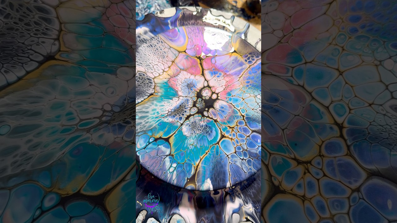 Быстрый урок по технике Bloom Fluid Art! #paint #fluidartist