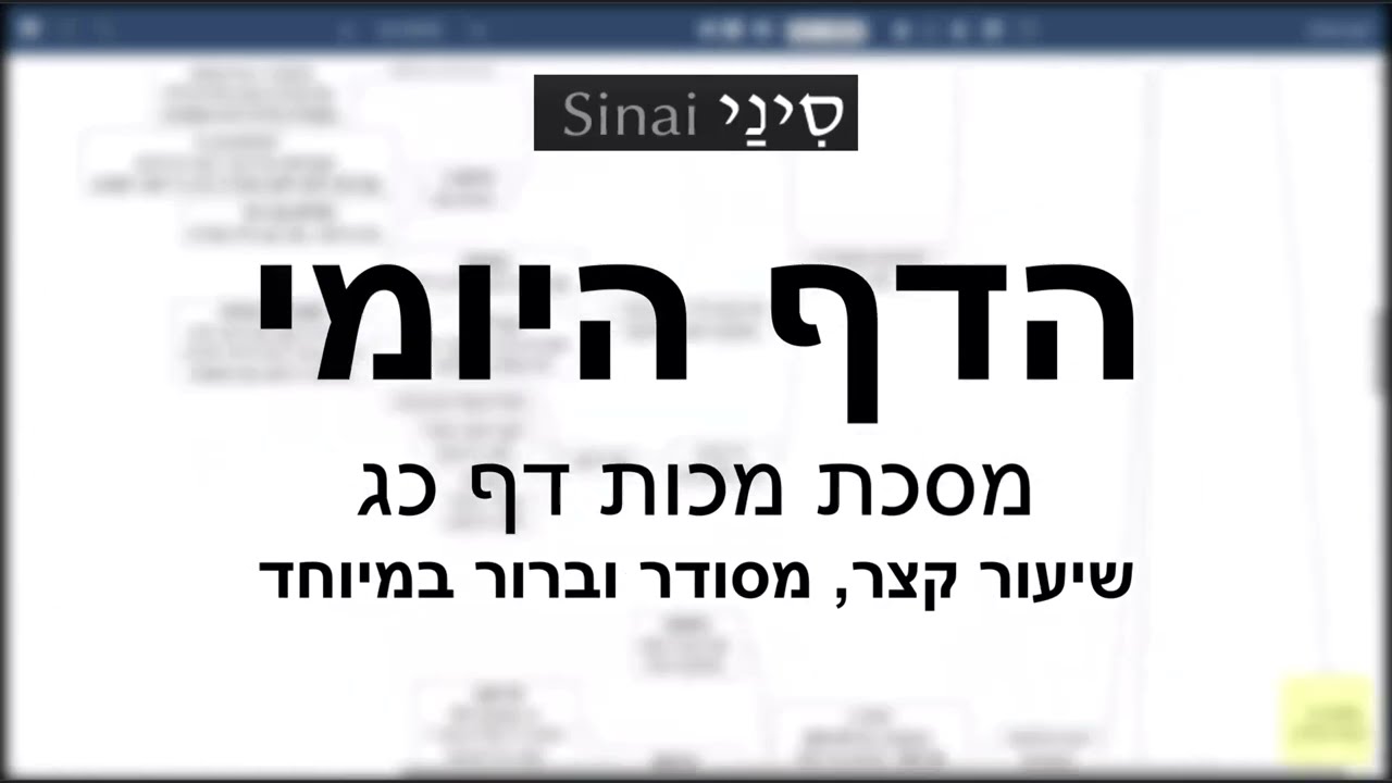 דף יומי מסכת מכות דף כג - שיעור קצר וברור במיוחד בליווי תרשים