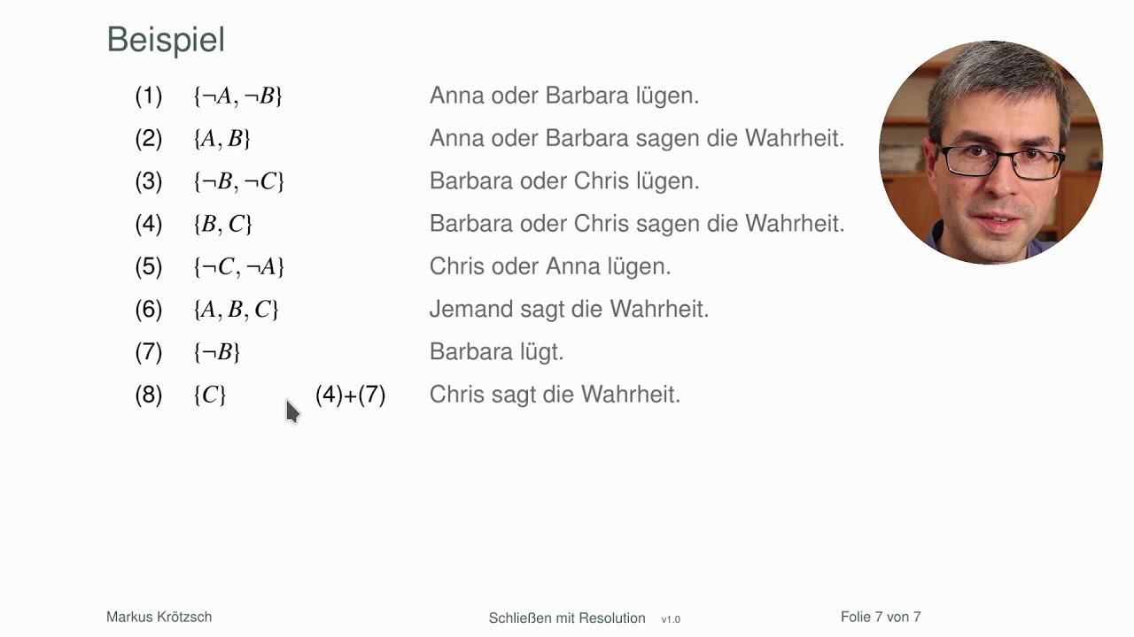 Logisches Schließen mit Resolution