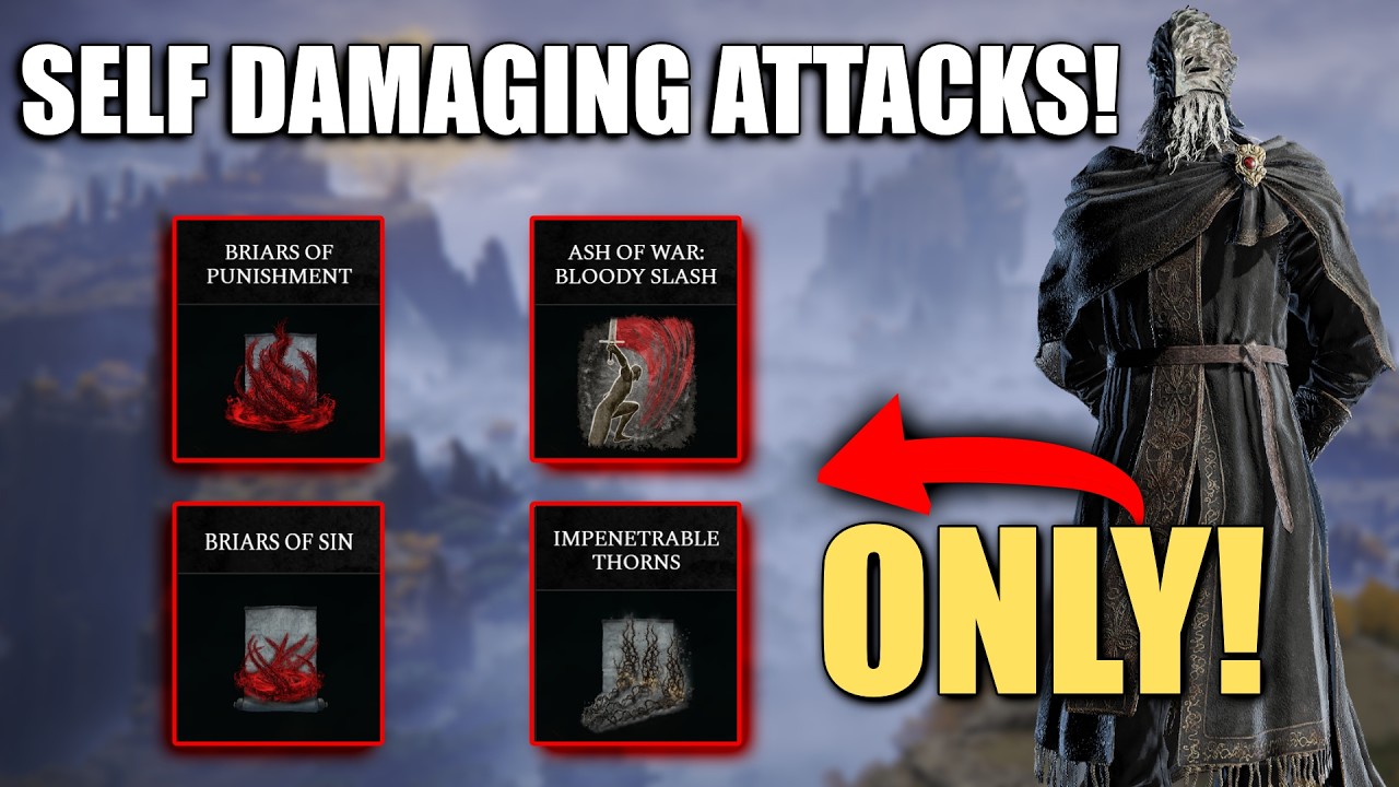 Beating ELDEN RING using SELF DAMAGING Attacks ONLY!!!