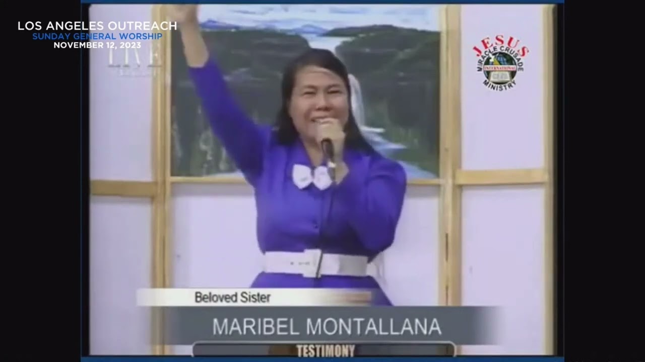 JMCIM Testimony Portion I Beloved Sis. Maribel Montallana I November 12, 2023