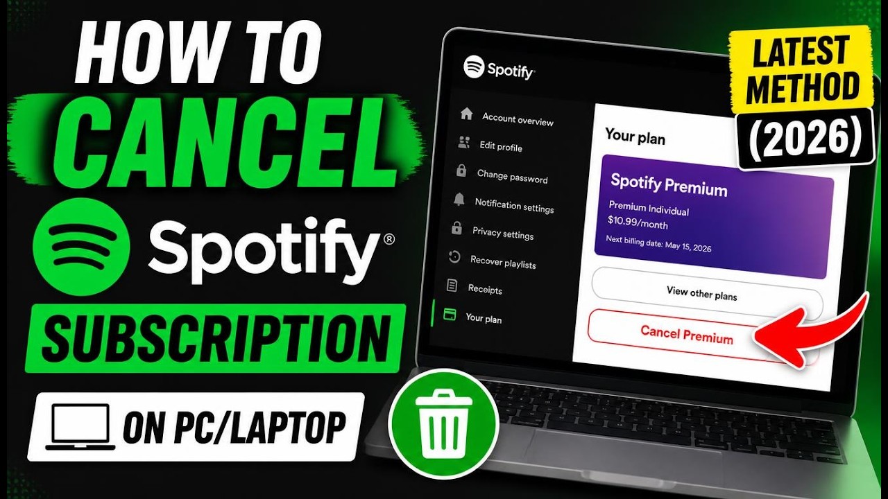 Как отключить автопродление Spotify Premium на ПК/ноутбуке | Как перейти с Spotify Premium на бес...