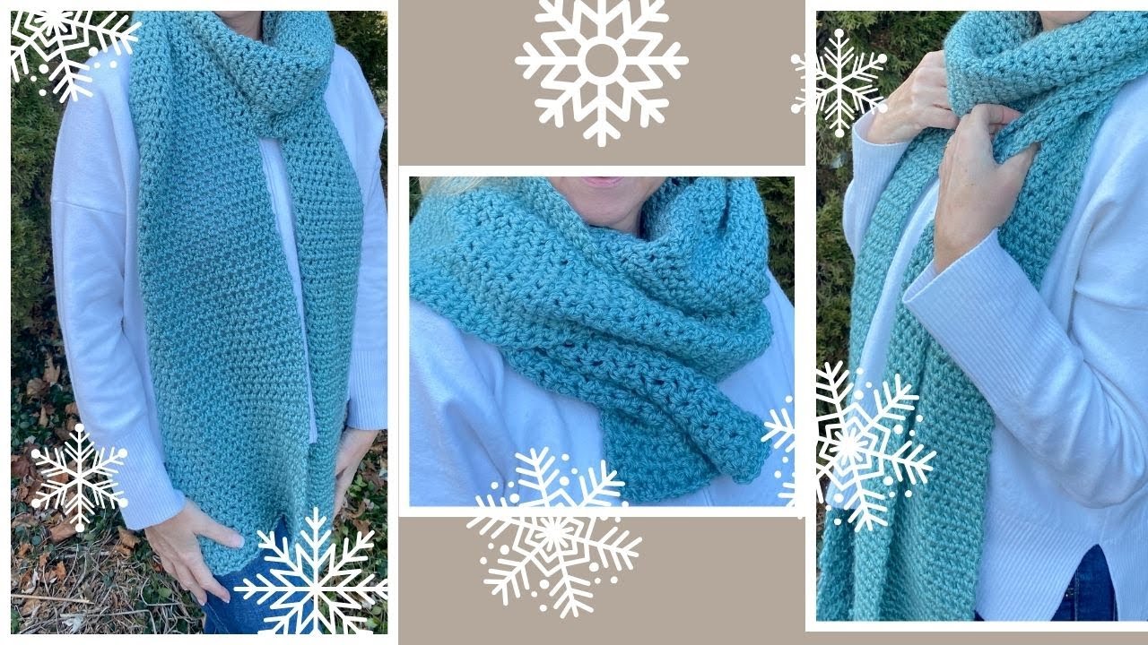 SUPER EASY Crochet Scarf | Moss Stitch