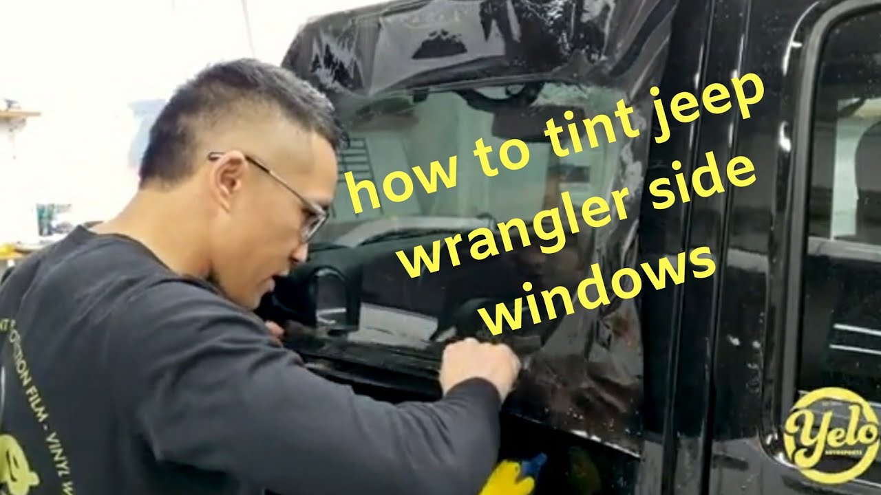 How to tint JEEP WRANGLER side window using double cut techniqe