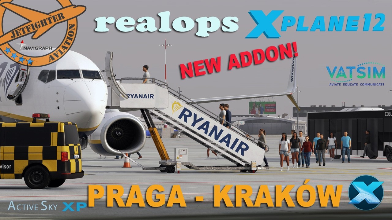 [🔴X PLANE 12]❗NOWY REWELACYJNY DODATEK❗ REALOPS❗ TEGO NAM BRAKOWAŁO W XP12❗PRAGA - KRAKÓW🔈 VATSIM🔈
